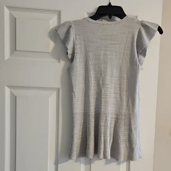 LOFT Gray Short Sleeve Top - Picture 2 of 6
